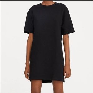 Zara Black T-shirt Dress